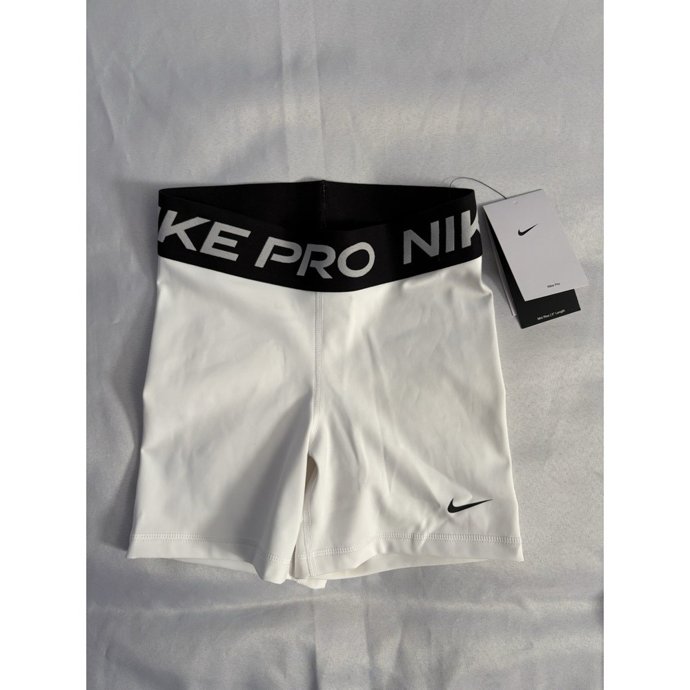NEW Nike Pro 365 Dri-FIT 5" Training Shorts White CZ9831-101 Women's Size Xsmall